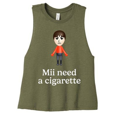 Mii Need A Cigarette Women's Racerback Cropped Tank