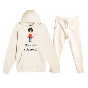 Mii Need A Cigarette Premium Hooded Sweatsuit Set