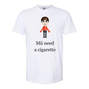 Mii Need A Cigarette Softstyle CVC T-Shirt