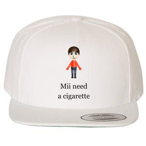 Mii Need A Cigarette Wool Snapback Cap