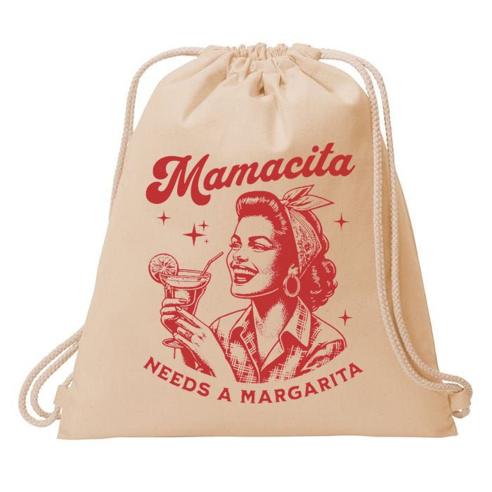 Mamacita Needs A Margarita Drawstring Bag