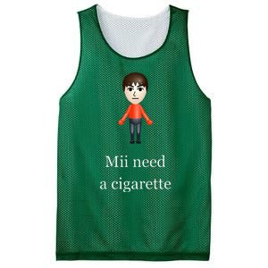 Mii Need A Cigarette Mesh Reversible Basketball Jersey Tank