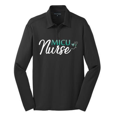 Micu Nurse Appreciation Medical Intensive Care Units Nurses Gift Silk Touch Performance Long Sleeve Polo