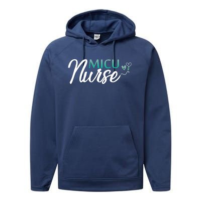 Micu Nurse Appreciation Medical Intensive Care Units Nurses Gift Performance Fleece Hoodie