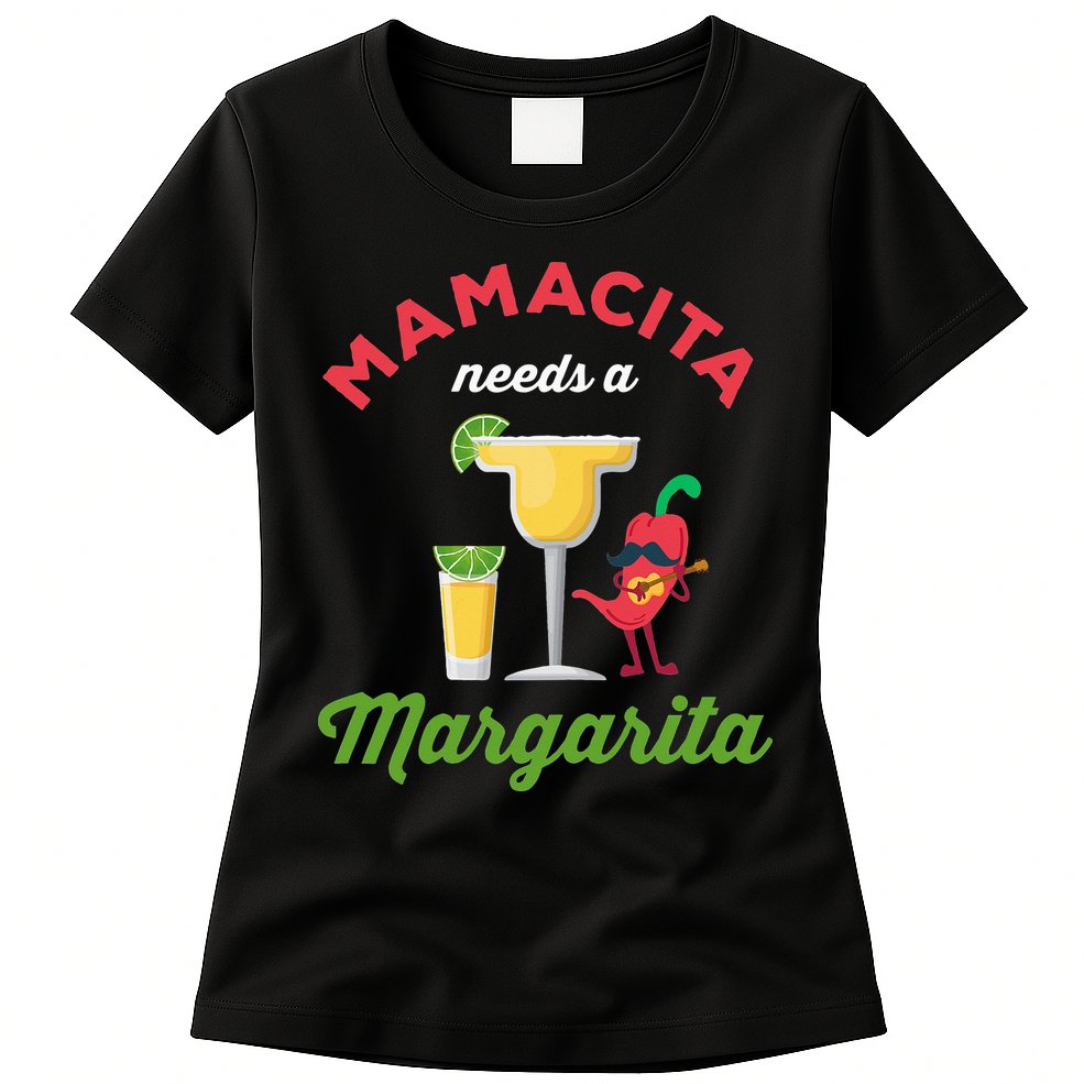 Mamacita Needs a Margarita Womens T-Shirt
