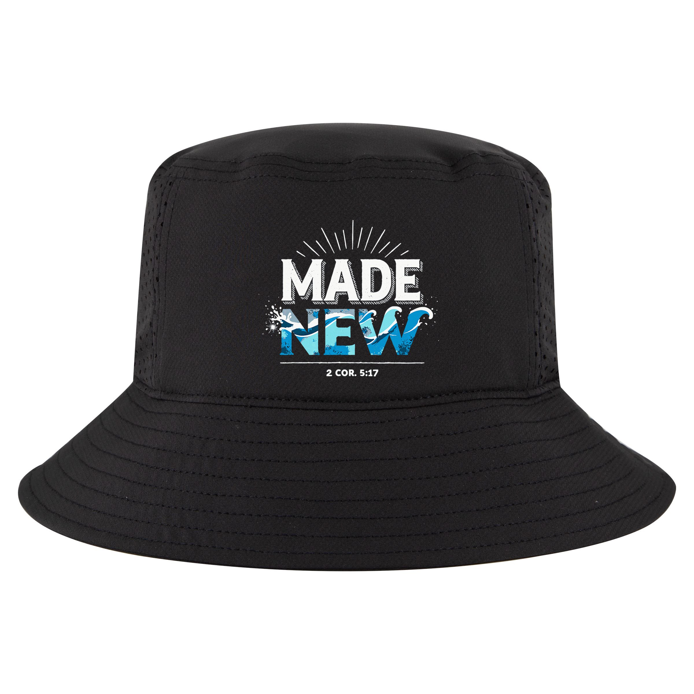 Made New Baptized Baptism Cool Comfort Performance Bucket Hat