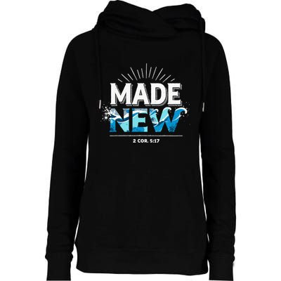 Made New Baptized Baptism Womens Funnel Neck Pullover Hood