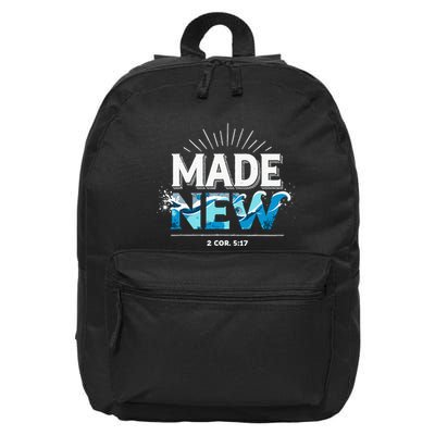 Made New Baptized Baptism 16 in Basic Backpack
