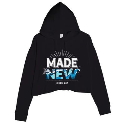 Made New Baptized Baptism Crop Fleece Hoodie