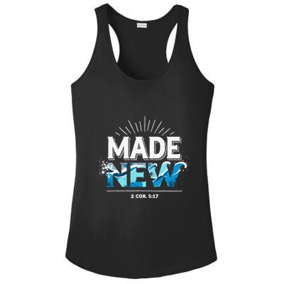 Made New Baptized Baptism Ladies PosiCharge Competitor Racerback Tank