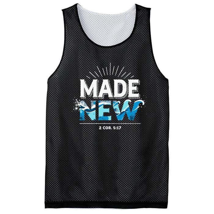 Made New Baptized Baptism Mesh Reversible Basketball Jersey Tank