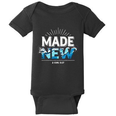 Made New Baptized Baptism Baby Bodysuit