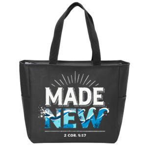 Made New Baptized Baptism Zip Tote Bag