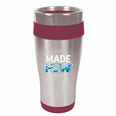 Made New Baptized Baptism 16oz Travel Tumbler
