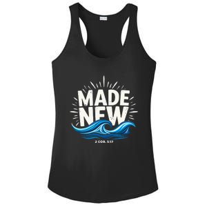 Made New Baptized Baptism Ladies PosiCharge Competitor Racerback Tank