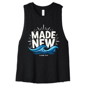 Made New Baptized Baptism Women's Racerback Cropped Tank