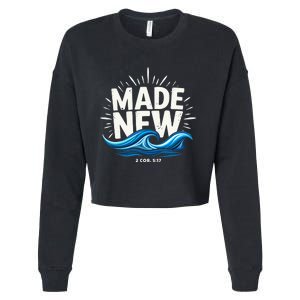 Made New Baptized Baptism Cropped Pullover Crew