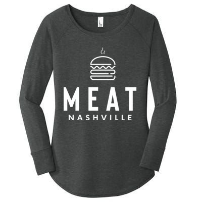 Meat Nashville Burger Grilling Women's Perfect Tri Tunic Long Sleeve Shirt