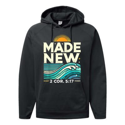 Made New Baptism Christian For Baptized Performance Fleece Hoodie