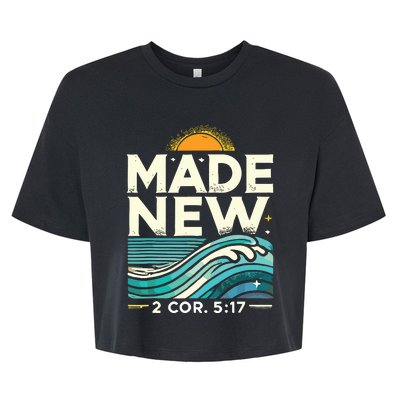 Made New Baptism Christian Bella+Canvas Jersey Crop Tee