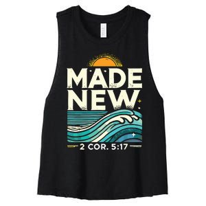 Made New Baptism Christian Women's Racerback Cropped Tank