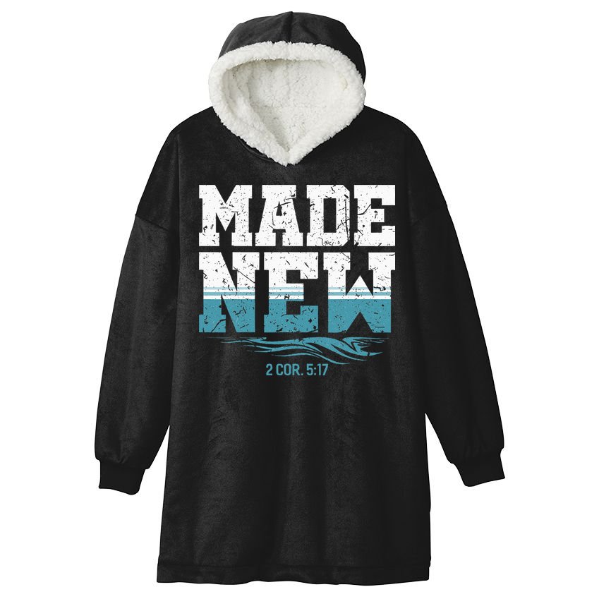 Made New Baptism Christian For  Hooded Wearable Blanket