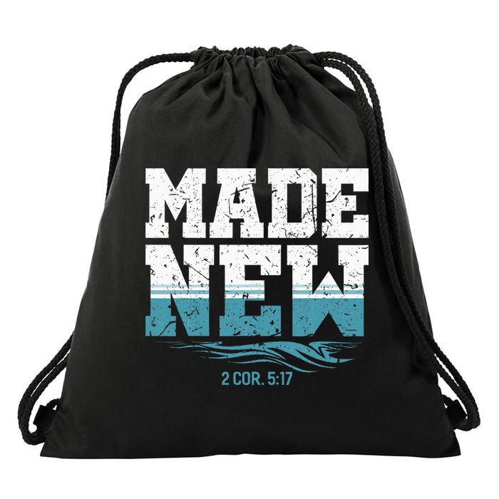 Made New Baptism Christian For  Drawstring Bag
