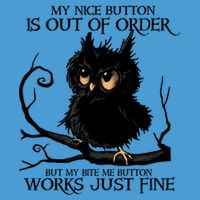 My Nice Button Is Out Of Order But My Bite Me Button Works Cool Gift Tie Dye Hoodie