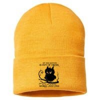 My Nice Button Is Out Of Order But My Bite Me Button Works Cool Gift Sustainable Knit Beanie
