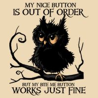 My Nice Button Is Out Of Order But My Bite Me Button Works Cool Gift Drawstring Bag
