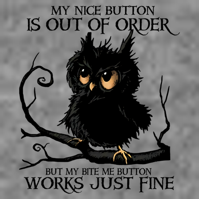 My Nice Button Is Out Of Order But My Bite Me Button Works Cool Gift Sustainable Beanie