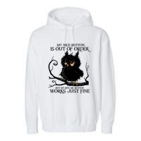 My Nice Button Is Out Of Order But My Bite Me Button Works Cool Gift Garment-Dyed Fleece Hoodie