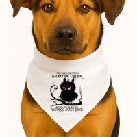 My Nice Button Is Out Of Order But My Bite Me Button Works Cool Gift USA-Made Doggie Bandana