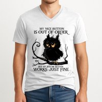 My Nice Button Is Out Of Order But My Bite Me Button Works Cool Gift V-Neck T-Shirt