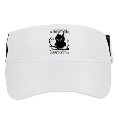 My Nice Button Is Out Of Order But My Bite Me Button Works Cool Gift Adult Drive Performance Visor