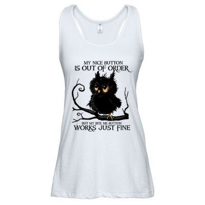 My Nice Button Is Out Of Order But My Bite Me Button Works Cool Gift Ladies Essential Flowy Tank