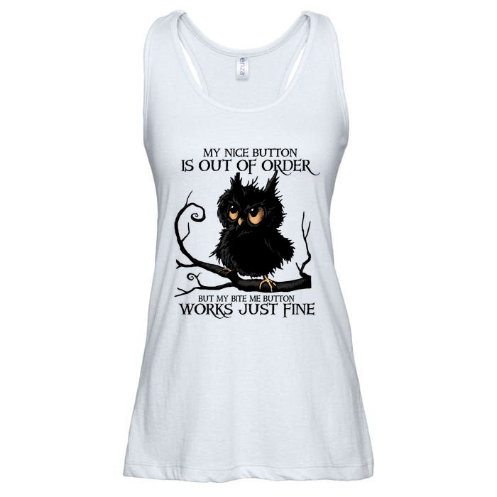 My Nice Button Is Out Of Order But My Bite Me Button Works Cool Gift Ladies Essential Flowy Tank