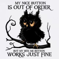 My Nice Button Is Out Of Order But My Bite Me Button Works Cool Gift Flatbill Hat