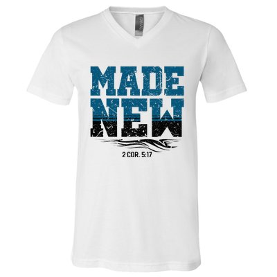 Made New Baptism Christian V-Neck T-Shirt