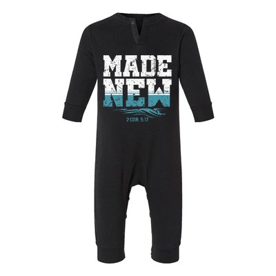 Made New Baptism Christian For Baptized Infant Fleece One Piece