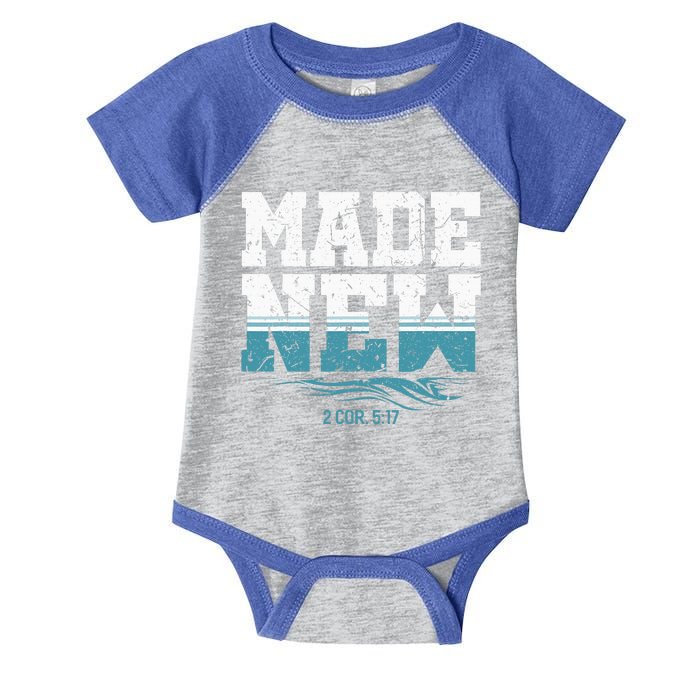 Made New Baptism Christian For Baptized Infant Baby Jersey Bodysuit