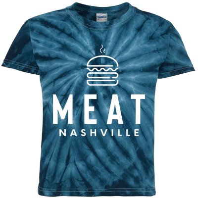 Meat Nashville Burger Grilling Kids Tie-Dye T-Shirt