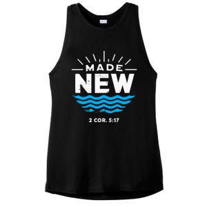 Made New Baptized For Adults Baptism Ladies PosiCharge Tri-Blend Wicking Tank