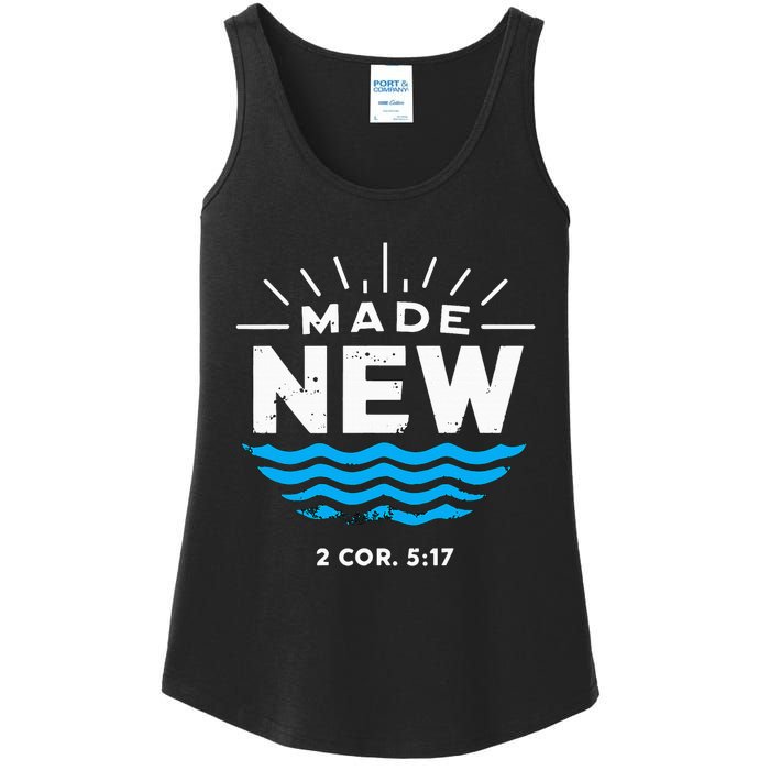 Made New Baptized For Adults Baptism Ladies Essential Tank