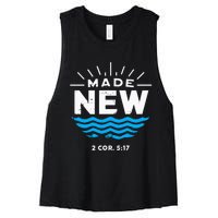 Made New Baptized For Adults Baptism Women's Racerback Cropped Tank