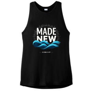 Made New Baptized Baptism Ladies PosiCharge Tri-Blend Wicking Tank