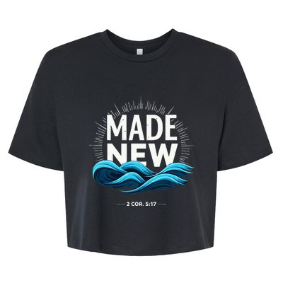 Made New Baptized Baptism Bella+Canvas Jersey Crop Tee