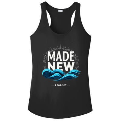 Made New Baptized Baptism Ladies PosiCharge Competitor Racerback Tank