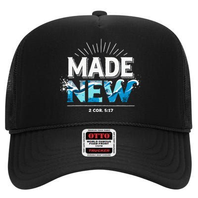 Made New Baptized Baptism High Crown Mesh Back Trucker Hat