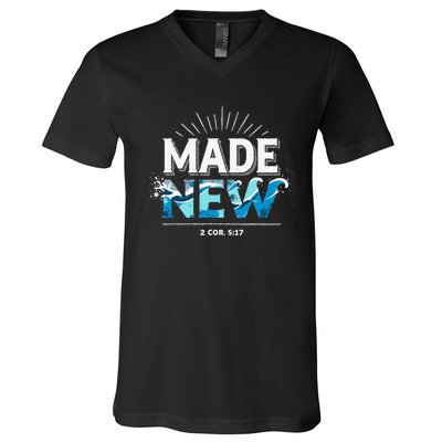 Made New Baptized Baptism V-Neck T-Shirt